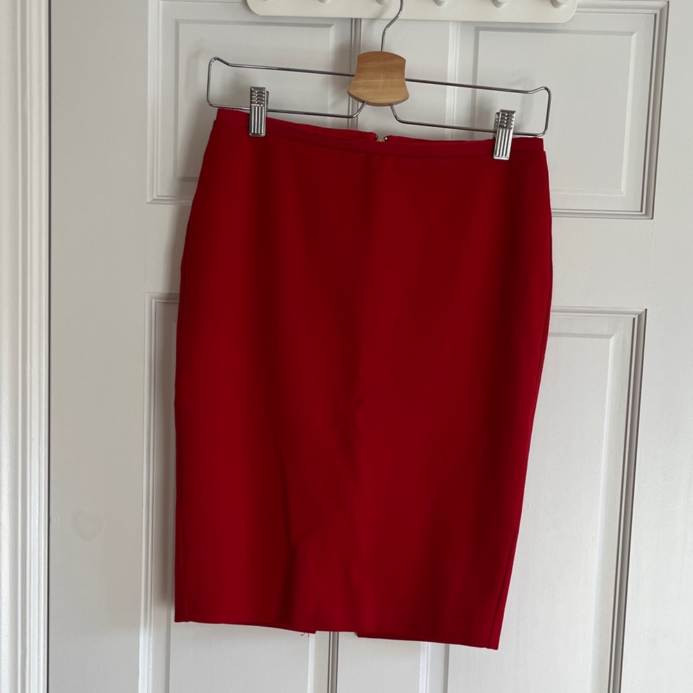 Boden Vibrant Red Pencil Skirt